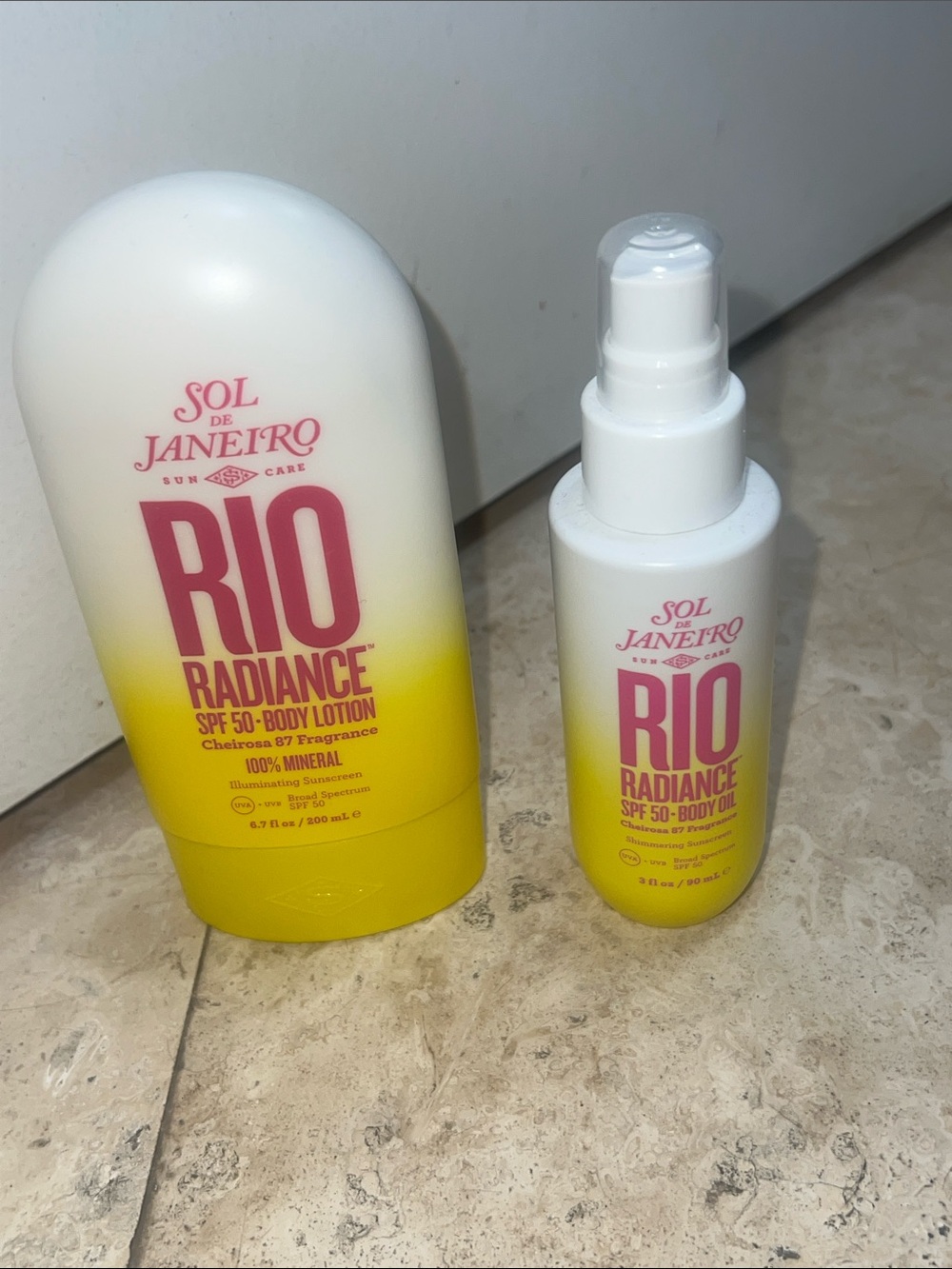 Sol de Janeiro Rio Radiance SPF 50 Body Lotion & Oil - Yellow/Pink *limited edit